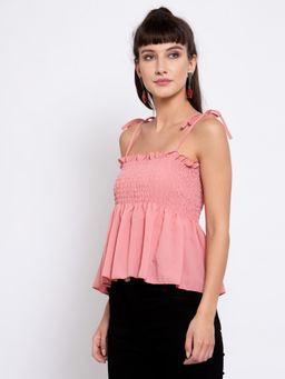 IKI CHIC - Square Neck Smocked Top