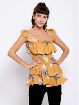 IKI CHIC - Floral Printed Off Shoulder Top