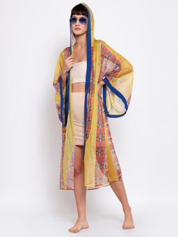 IKI CHIC - Printed Cover Up With A Hood