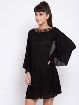IKI CHIC - Flared Sleeve Embroidered Coverup