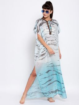 IKI CHIC - Printed Long Kaftan Coverup