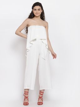 IKI CHIC - White Layered Strapless Jumpsuit
