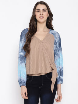 IKI CHIC - Splice Tie Dye Reglan Top