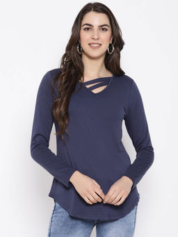 IKI CHIC - V-Neck Cut out Top