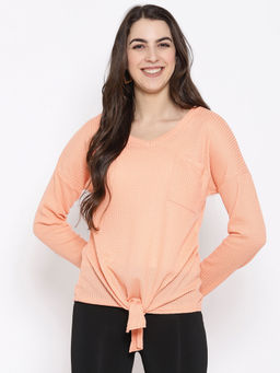 IKI CHIC - Front Knotted Top With Pockets