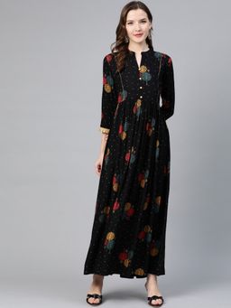 Idalia - Black Polka Dot Maxi Dress