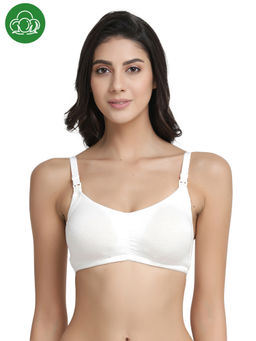 Inner Sense - Women's Full Cup Nursing Bra - White