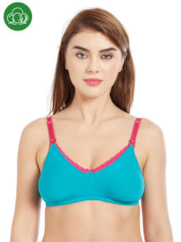 Inner Sense - Organic Antimicrobial Laced Soft Women's Nursing Bra - Green