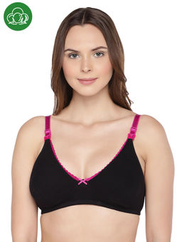 Inner Sense - Organic Antimicrobial Soft Women's Nursing Bra - Black