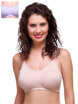 Inner Sense - Organic Antimicrobial Soft Maternity Bra-Pack of 2 - Multi-Color