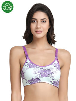 Inner Sense - Organic Antimicrobial Soft Women's Nursing Bra - Purple