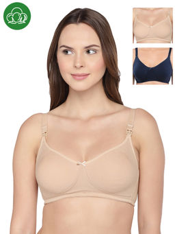 Inner Sense - Women's Full Cup Nursing Bra Pack of 3 - Multi-Color