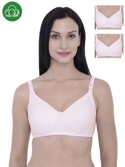 Inner Sense - Organic Cotton Antimicrobial Nursing Bra Pack of 3 - Pink
