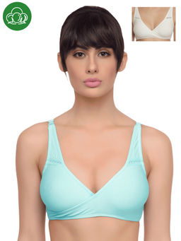 Inner Sense - Organic Antimicrobial Sleeping/Feeding Bra Pack Of 2 - Multi-Color