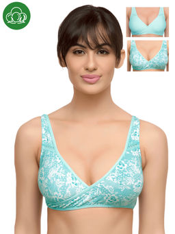 Inner Sense - Organic Antimicrobial Sleeping/Feeding Bra Pack of 3 - Multi-Color