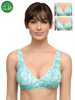 Inner Sense - Organic Antimicrobial Sleeping/Feeding Bra Pack Of 3 - Blue