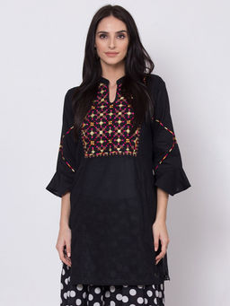 Biba - Black Embroidered Tunic