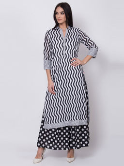 Biba - Multicolor Printed Straight Kurta