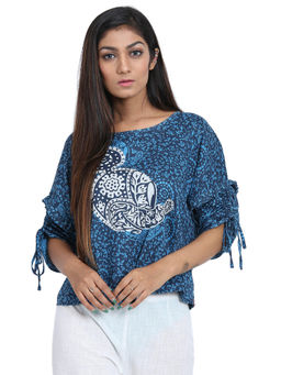 Biba - Blue Indie Mickey Printed Tunic