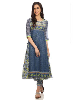 Biba - Indigo Printed Kurta
