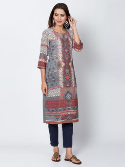 Biba - Multi-Color Printed Kurta