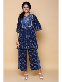 Biba - Indigo Rayon Short Kurti