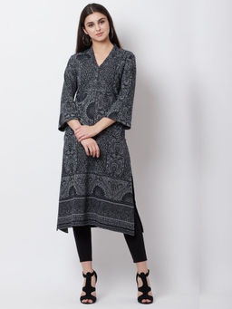 Biba - Black Printed Kurta