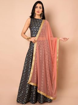 Indya - Pink Woven Dupatta