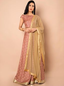 Indya - Beige Woven Dupatta