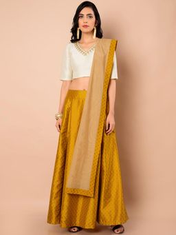 Indya - Beige Woven Dupatta