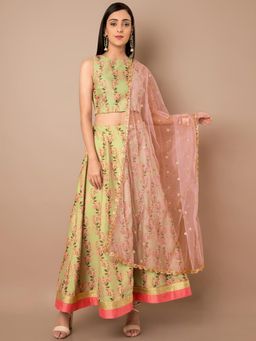Indya - Pink Woven Dupatta