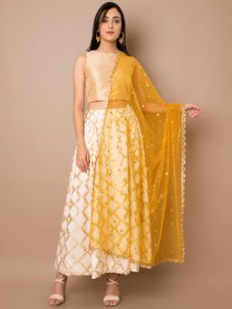 Indya - Mustard Woven Dupatta