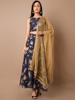Indya - Beige Woven Dupatta