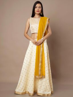 Indya - Mustard Embellished Dupatta