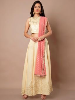 Indya - Pink Printed Dupatta