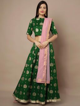 Indya - Pink Printed Dupatta