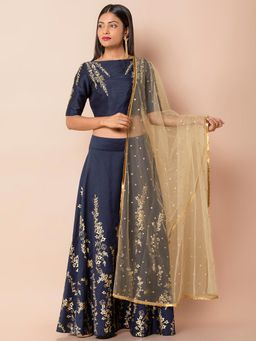 Indya - Beige Embroidered Dupatta