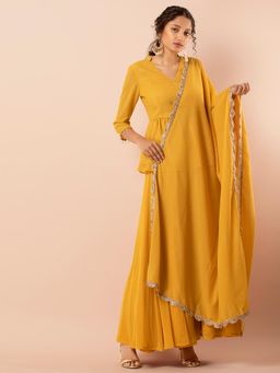 Indya - Mustard Embellished Dupatta