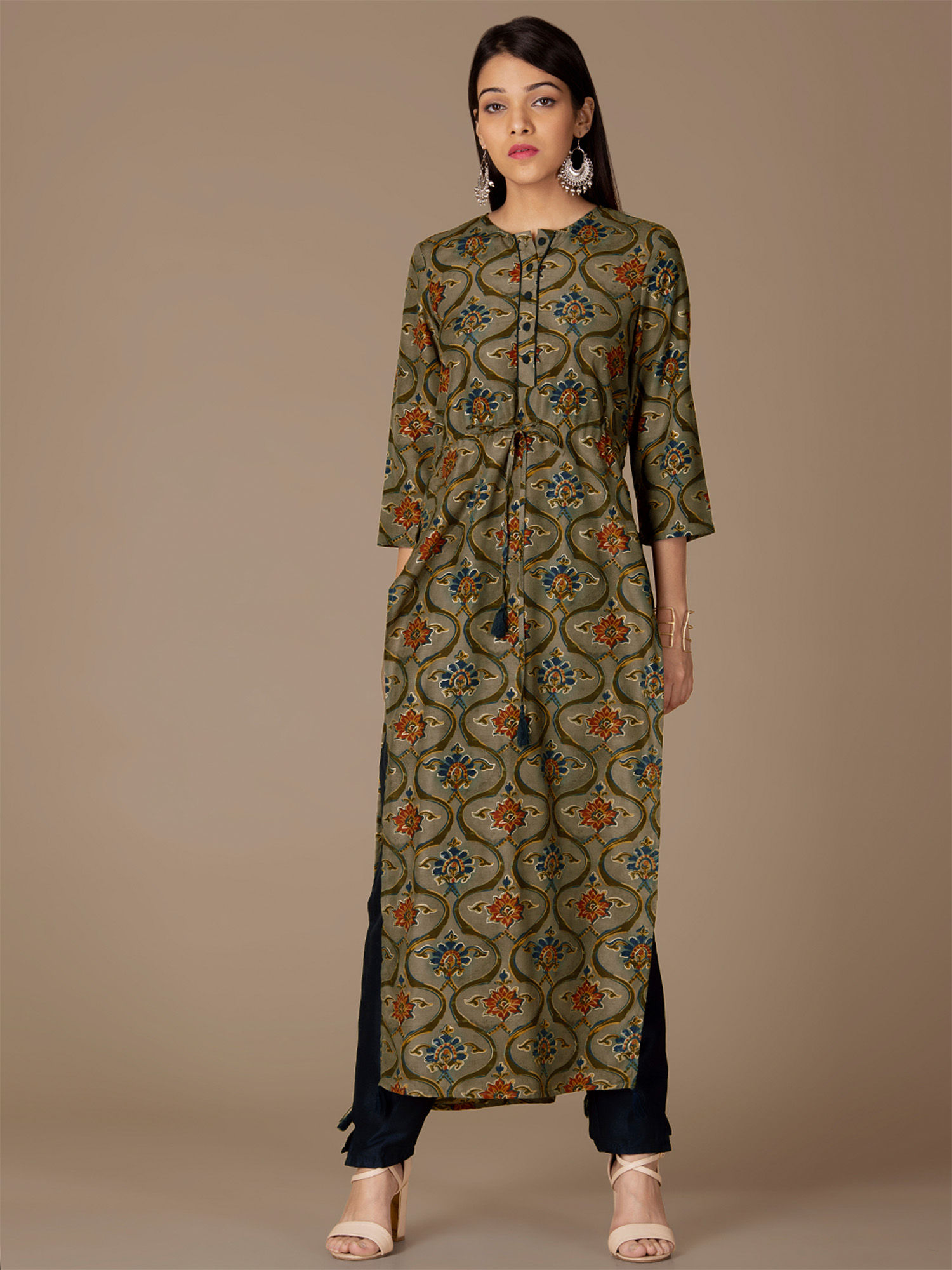 tiered tassel tunic dress