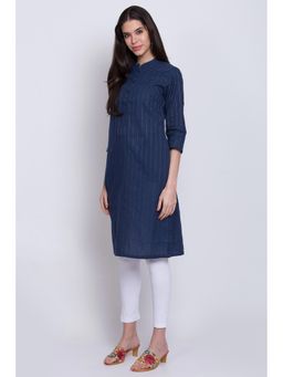 Biba - Navy Stripes Kurta