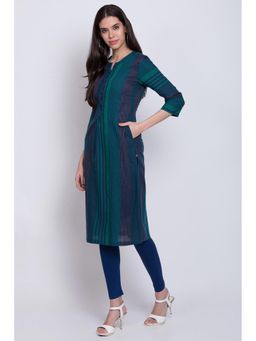 Biba - Navy Stripes Kurta