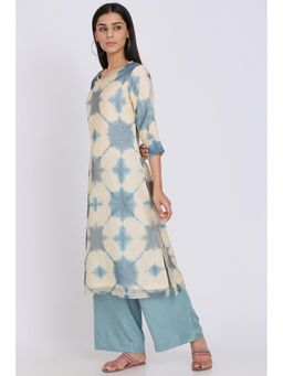 Biba - Off White Printed Kurta
