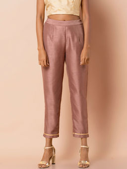 Indya - Rose Pink Gota Insert Cigarette Pants