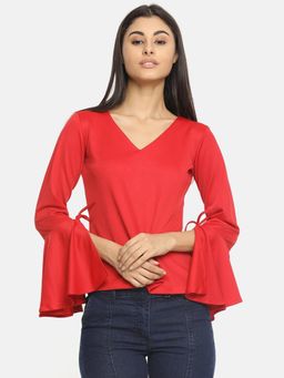IS.U - Solid V-Neck Top