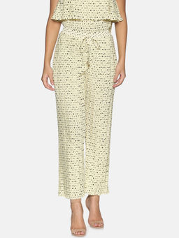 IS.U - Off-white Pleated Slip On Palazzo