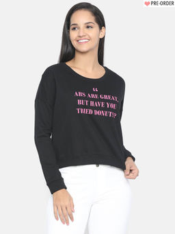 IS.U - Black Printed T-Shirt