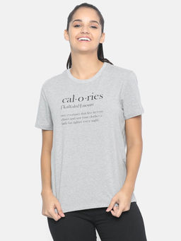 IS.U - Grey Printed T-Shirt