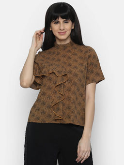 IS.U - Brown Printed Top
