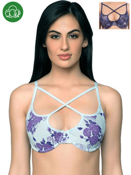 Inner Sense - Organic Cotton Antimicrobial Lightly Padded Cage Bra Pack Of 2 - Multi-Color