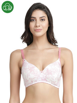 Inner Sense - Organic Antimicrobial Wire-Free Padded Bra - Pink